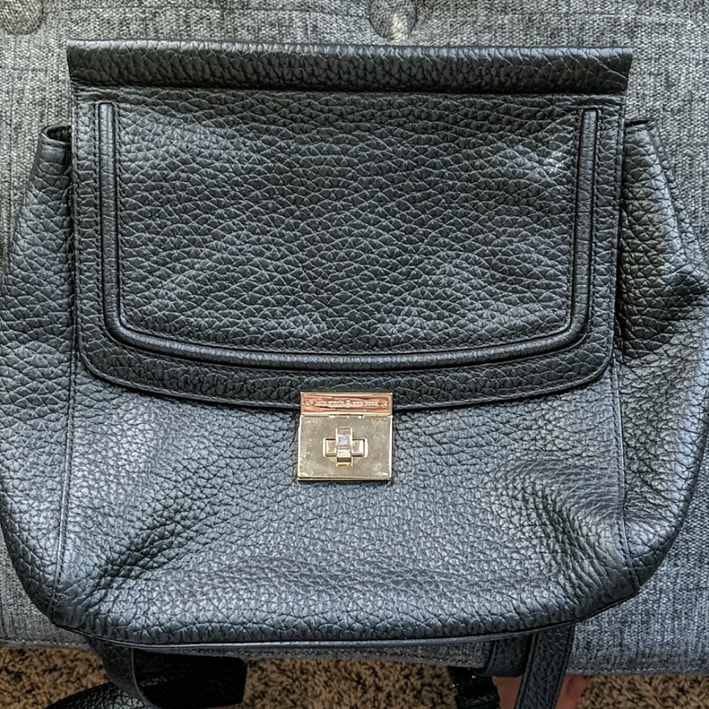 Black Leather Kate Spade backpack
